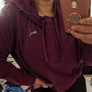 Maroon Puma good crop sweater